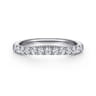 14K White Gold Diamond Wedding Band - 0.4 ct