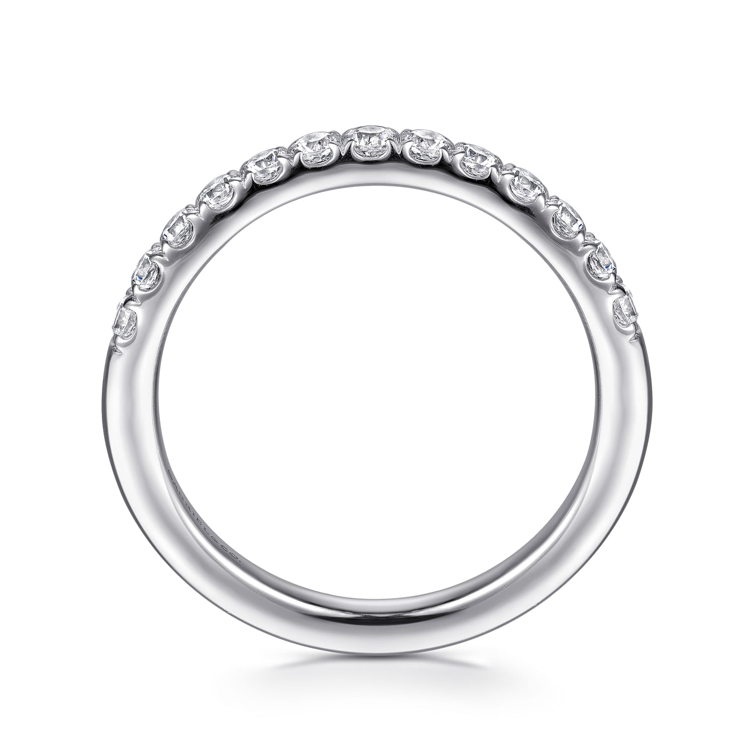 14K White Gold Diamond Wedding Band - 0.4 ct - Shot 2