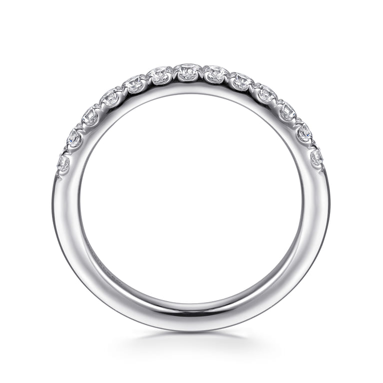 14K White Gold Diamond Wedding Band - 0.4 ct - Shot 2