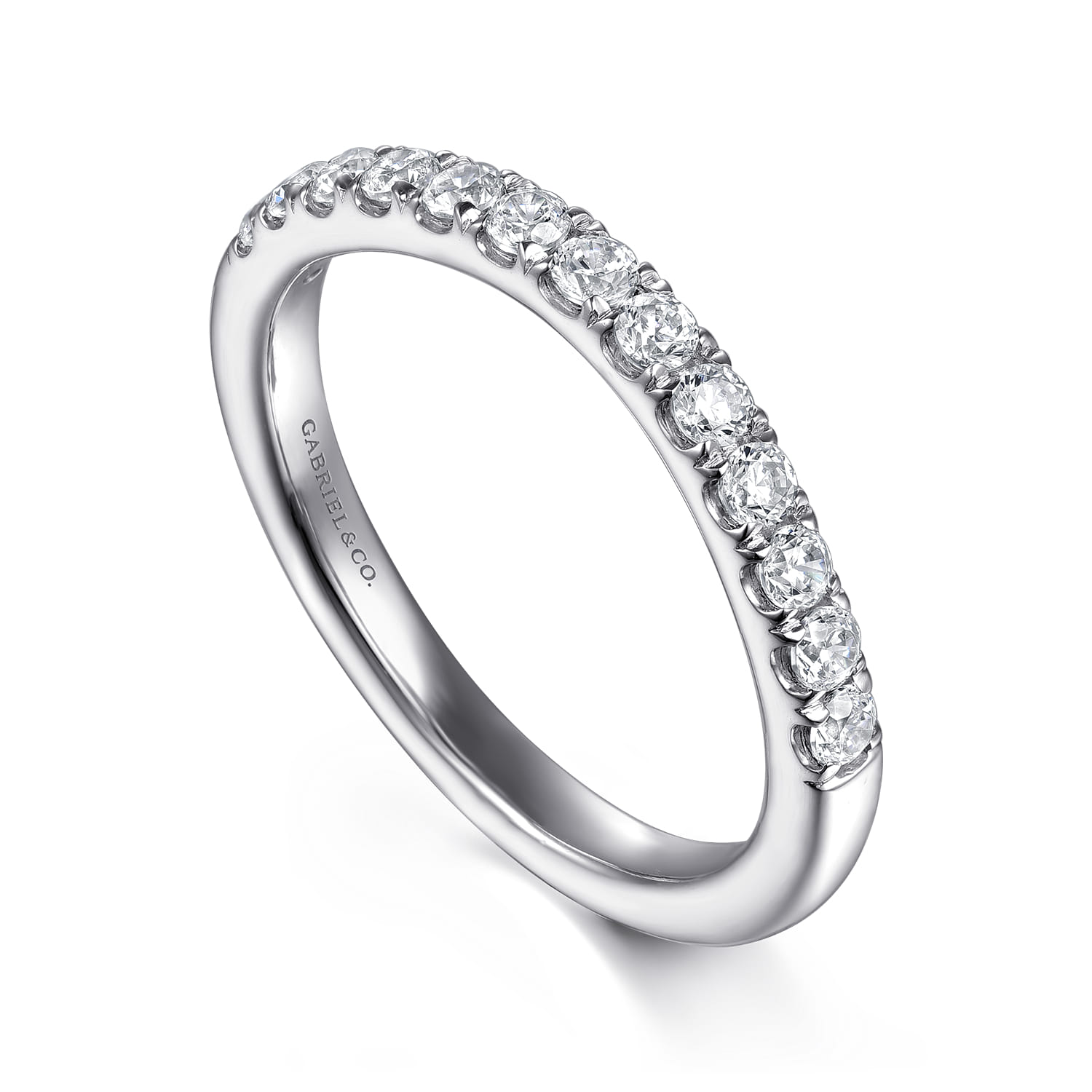 14K White Gold Diamond Wedding Band - 0.4 ct - Shot 3
