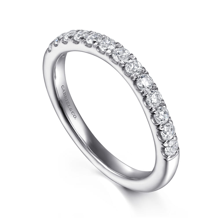 14K White Gold Diamond Wedding Band - 0.4 ct - Shot 3