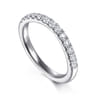 14K White Gold Diamond Wedding Band - 0.4 ct