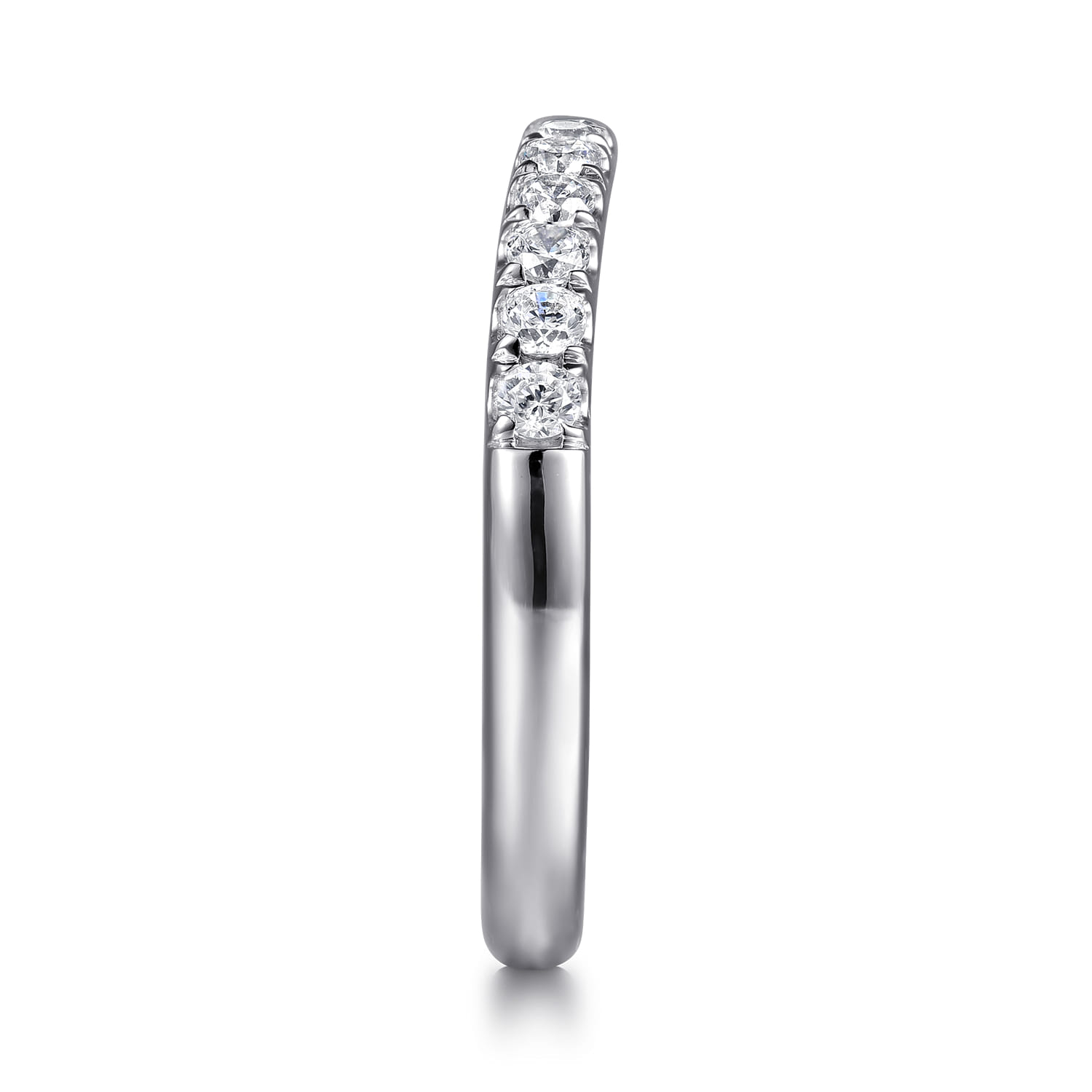 14K White Gold Diamond Wedding Band - 0.4 ct - Shot 5
