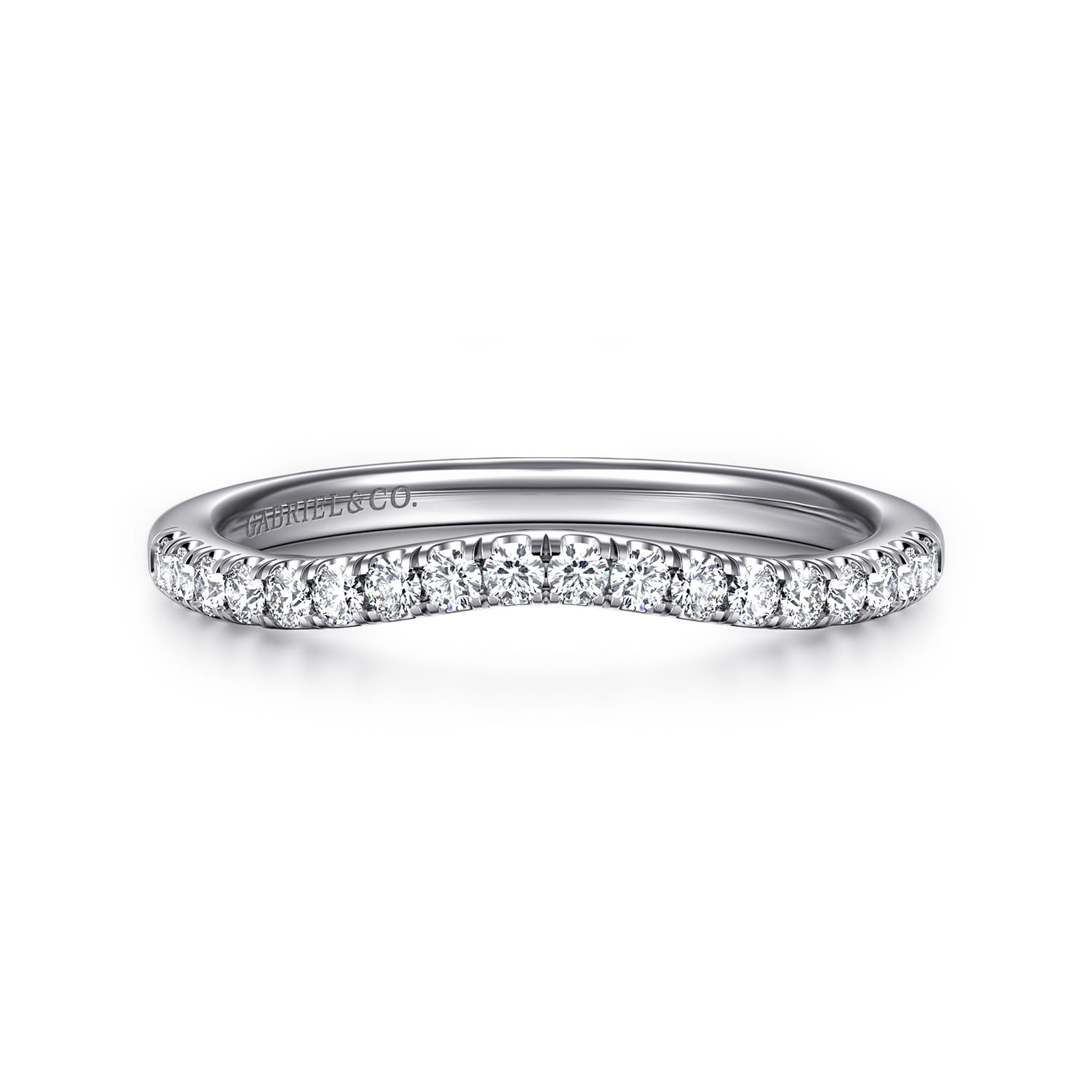 14K White Gold Diamond Wedding Band - 0.23 ct - Shot 1