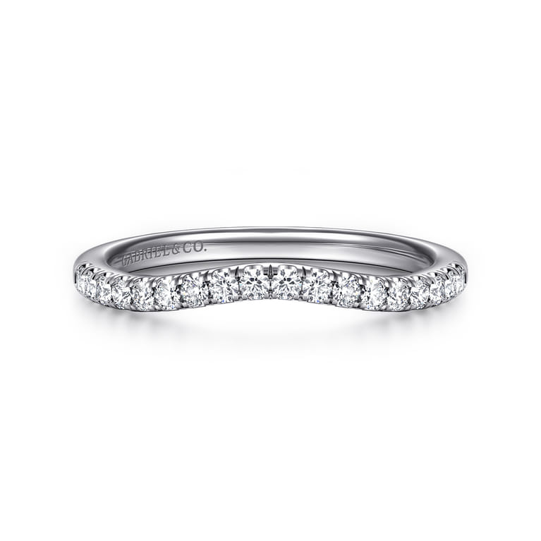 14K White Gold Diamond Wedding Band - 0.23 ct - Shot 1