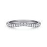 14K White Gold Diamond Wedding Band - 0.23 ct