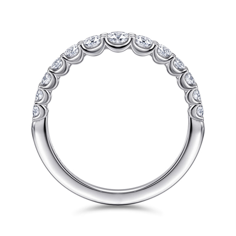 14K White Gold Diamond Wedding Band - 0.7 ct - Shot 2