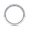14K White Gold Diamond Wedding Band - 0.7 ct