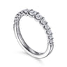14K White Gold Diamond Wedding Band - 0.7 ct