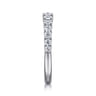14K White Gold Diamond Wedding Band - 0.7 ct