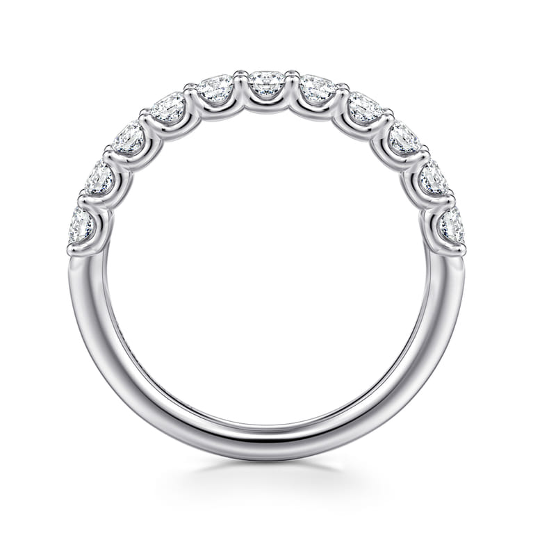 14K White Gold Diamond Wedding Band - 0.7 ct - Shot 2