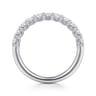 14K White Gold Diamond Wedding Band - 0.7 ct