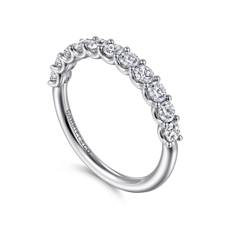 14K White Gold Diamond Wedding Band - 0.7 ct - Shot 3
