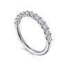 14K White Gold Diamond Wedding Band - 0.7 ct
