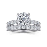 14K White Gold Diamond Wedding Band - 0.7 ct