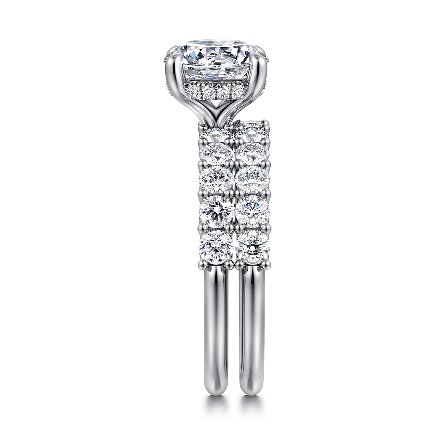 14K White Gold Diamond Wedding Band - 0.7 ct - Shot 5