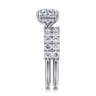 14K White Gold Diamond Wedding Band - 0.7 ct