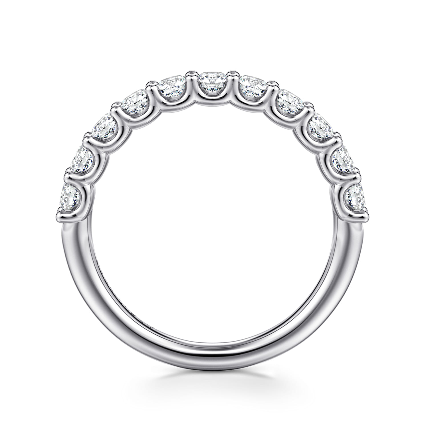 14K White Gold Diamond Wedding Band - 0.8 ct - Shot 2