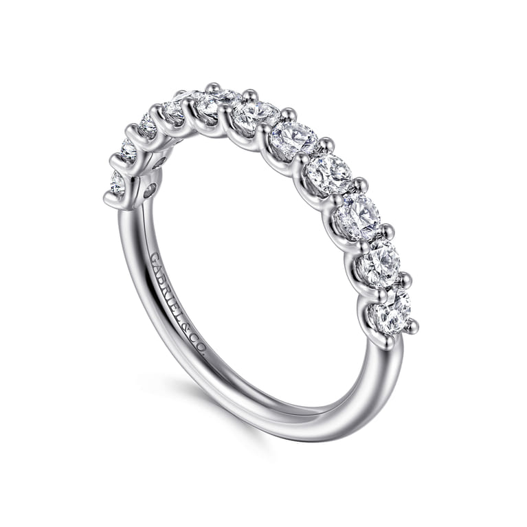 14K White Gold Diamond Wedding Band - 0.8 ct - Shot 3