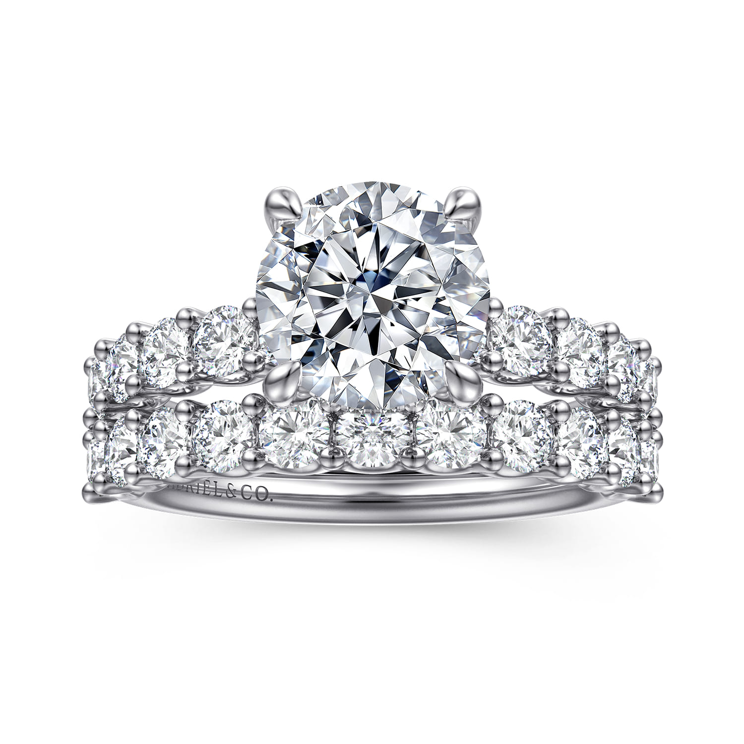 14K White Gold Diamond Wedding Band - 0.8 ct - Shot 4