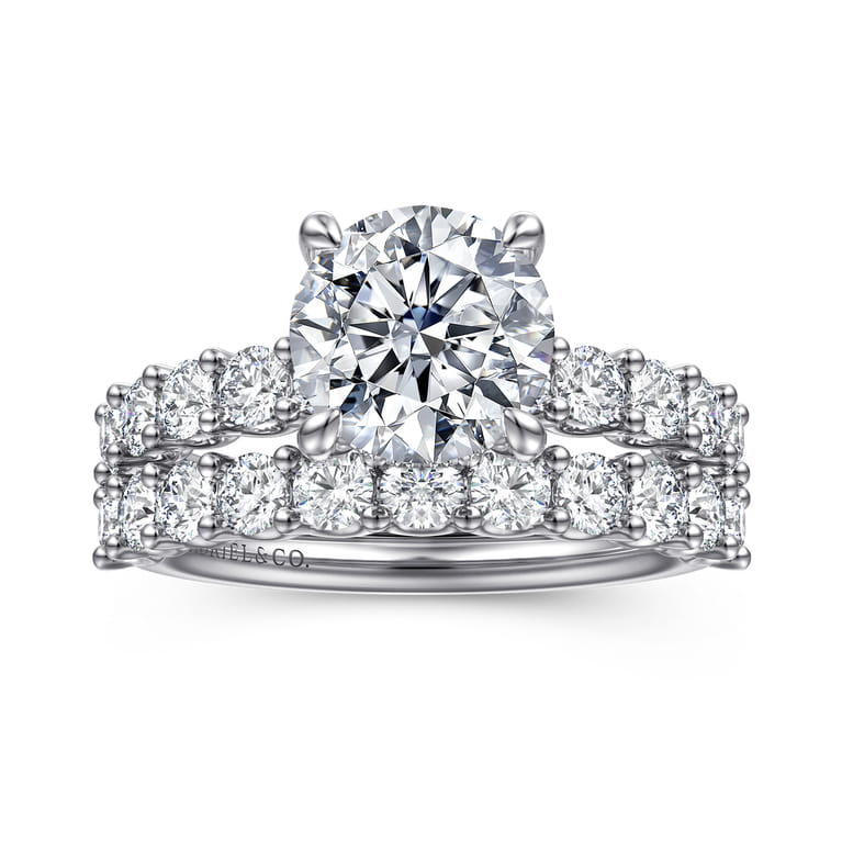 14K White Gold Diamond Wedding Band - 0.8 ct - Shot 4