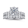 14K White Gold Diamond Wedding Band - 0.8 ct