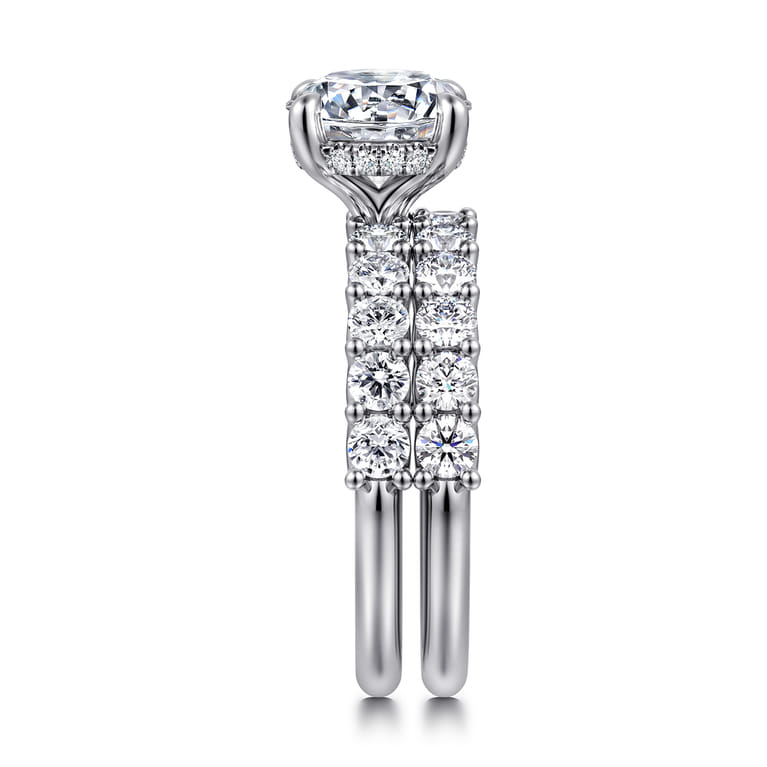 14K White Gold Diamond Wedding Band - 0.8 ct - Shot 5