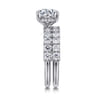 14K White Gold Diamond Wedding Band - 0.8 ct