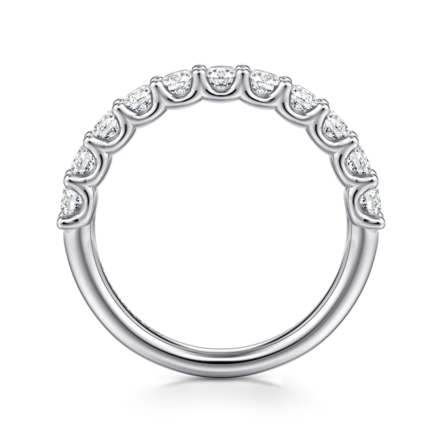 14K White Gold Diamond Wedding Band - 0.9 ct - Shot 2