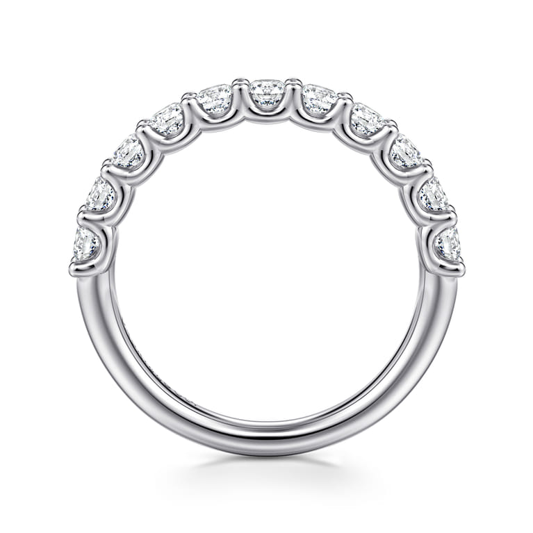 14K White Gold Diamond Wedding Band - 0.9 ct - Shot 2