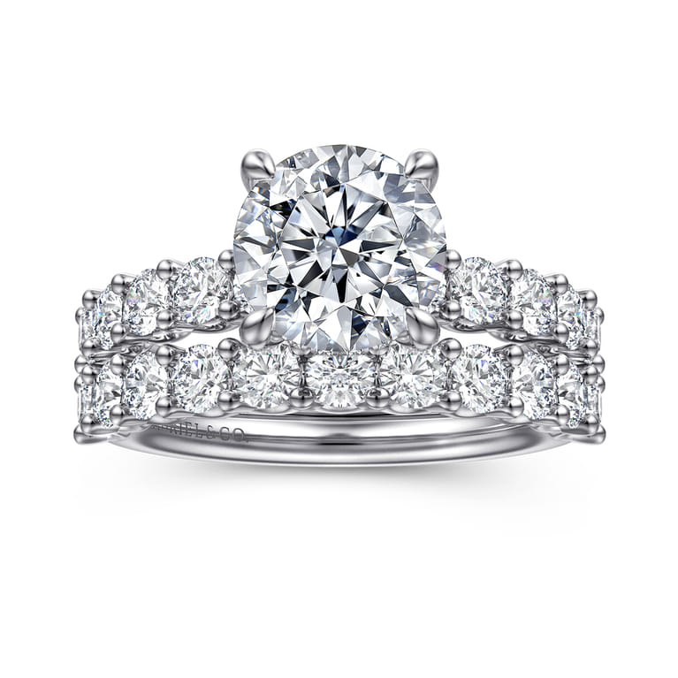14K White Gold Diamond Wedding Band - 0.9 ct - Shot 4