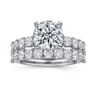 14K White Gold Diamond Wedding Band - 0.9 ct
