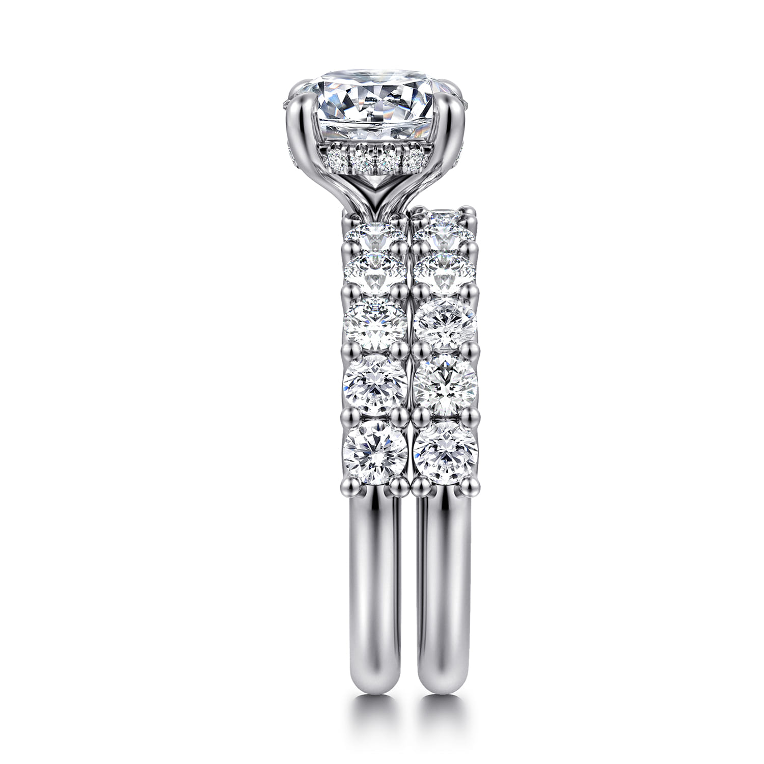 14K White Gold Diamond Wedding Band - 0.9 ct - Shot 5