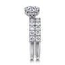 14K White Gold Diamond Wedding Band - 0.9 ct