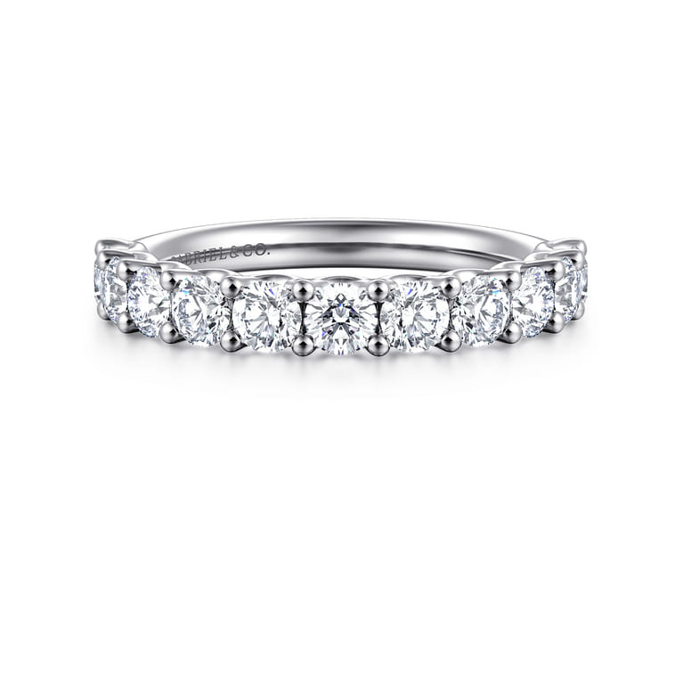 14K White Gold Diamond Wedding Band - 1.2 ct - Shot 1