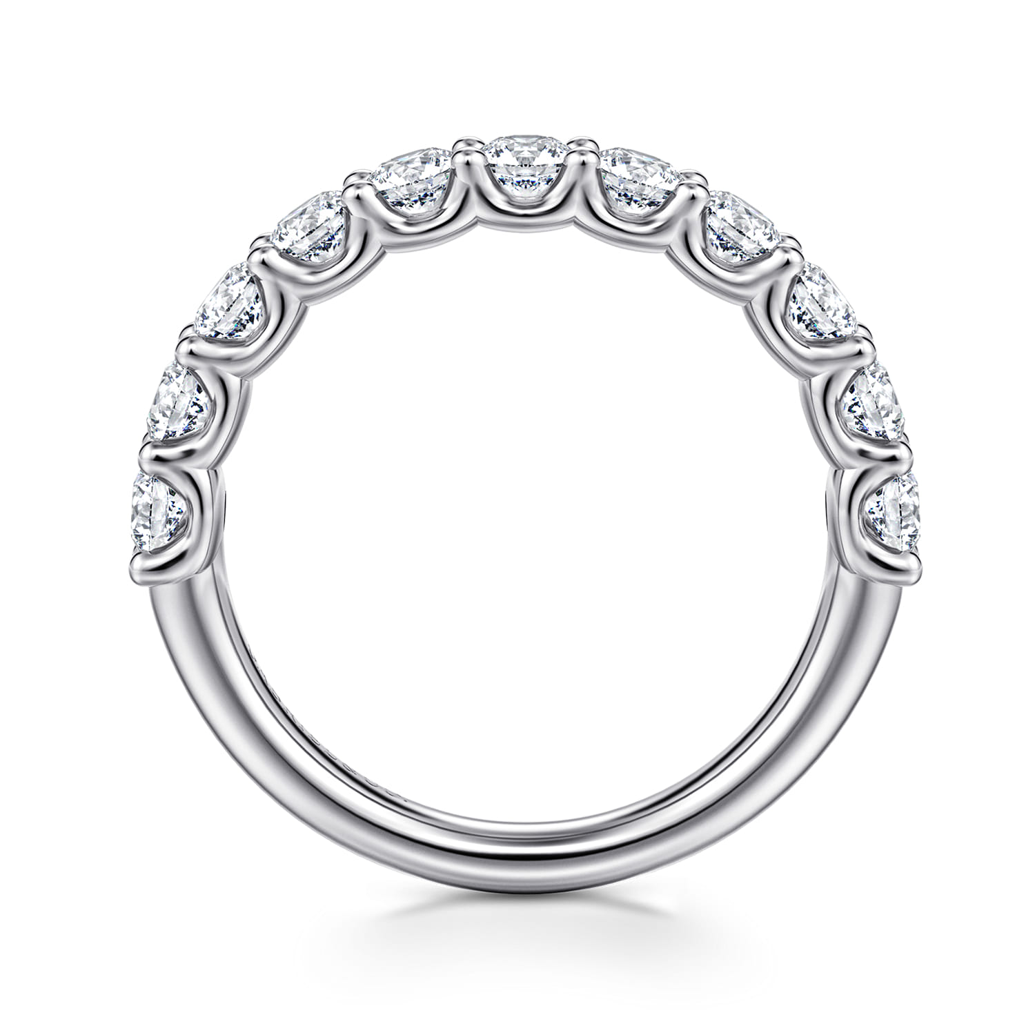 14K White Gold Diamond Wedding Band - 1.2 ct - Shot 2