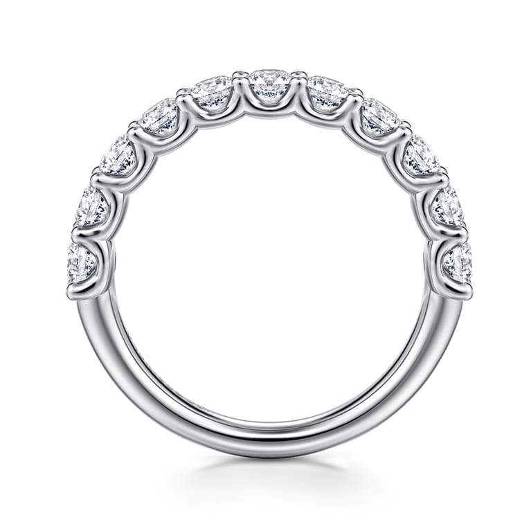 14K White Gold Diamond Wedding Band - 1.2 ct - Shot 2