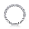 14K White Gold Diamond Wedding Band - 1.2 ct