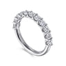 14K White Gold Diamond Wedding Band - 1.2 ct