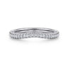 14K White Gold Diamond Wedding Band - 0.19 ct