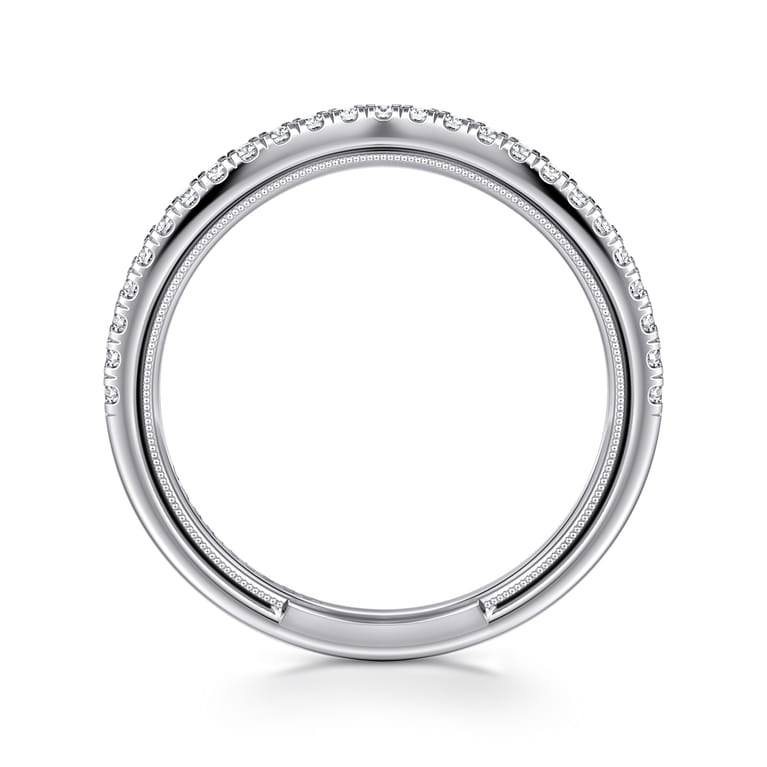 14K White Gold Diamond Wedding Band - 0.19 ct - Shot 2
