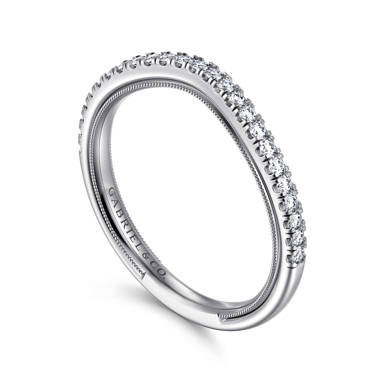 14K White Gold Diamond Wedding Band - 0.19 ct - Shot 3