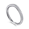 14K White Gold Diamond Wedding Band - 0.19 ct