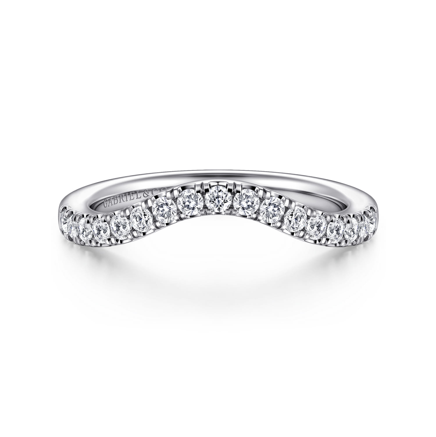14K White Gold Diamond Wedding Band - 0.3 ct - Shot 1