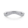 14K White Gold Diamond Wedding Band - 0.3 ct