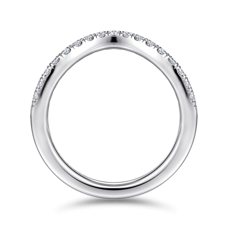 14K White Gold Diamond Wedding Band - 0.3 ct - Shot 2