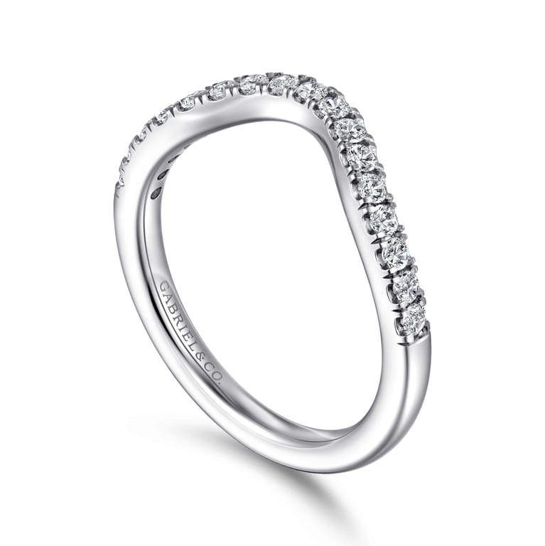 14K White Gold Diamond Wedding Band - 0.3 ct - Shot 3