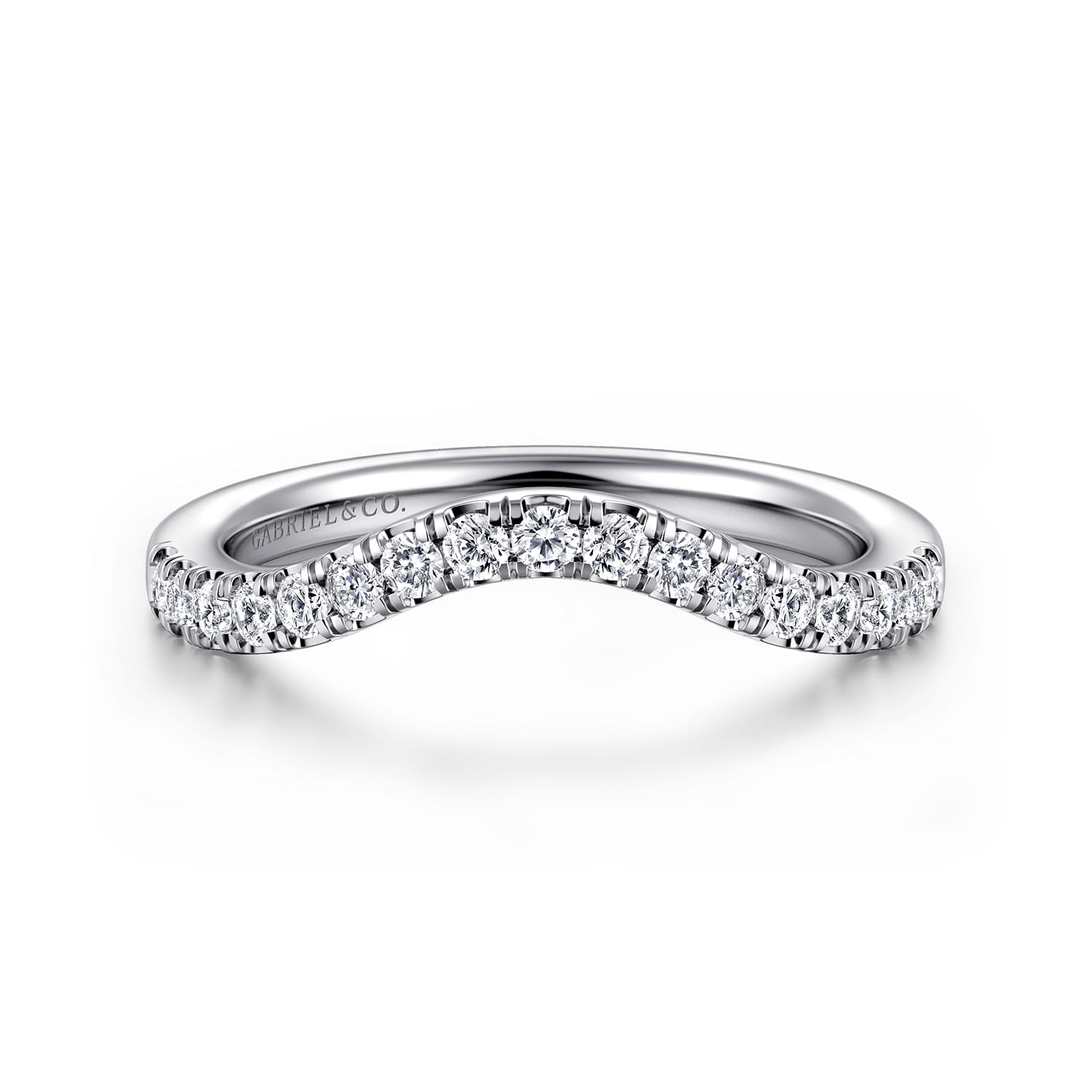 14K White Gold Diamond Wedding Band - 0.3 ct - Shot 1