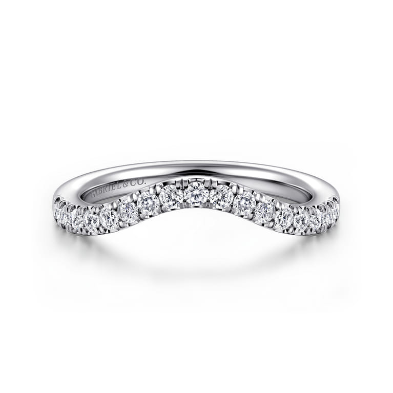 14K White Gold Diamond Wedding Band - 0.3 ct - Shot 1