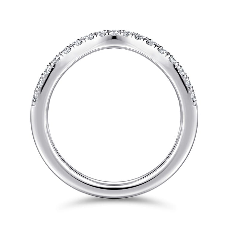 14K White Gold Diamond Wedding Band - 0.3 ct - Shot 2